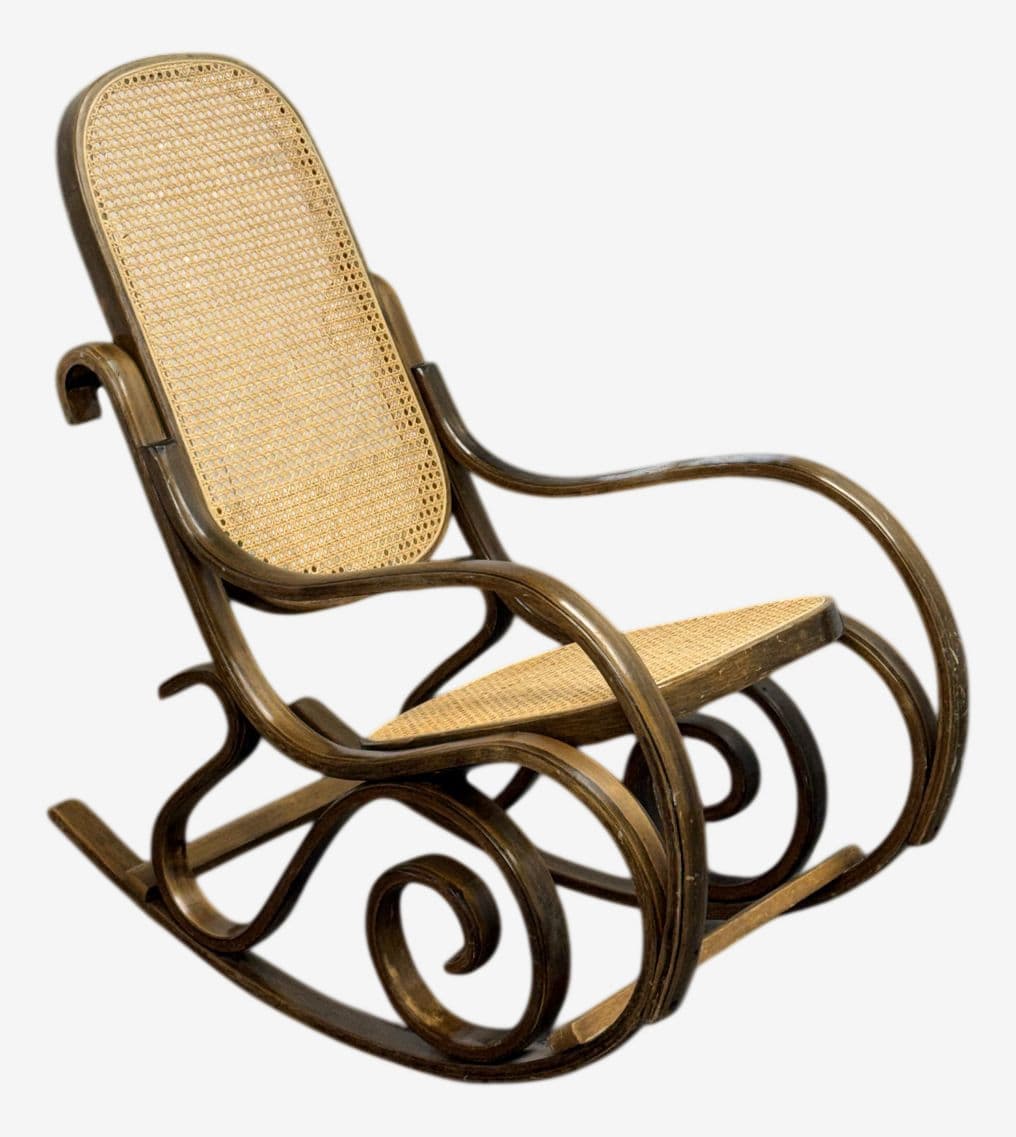 Vintage Thonet Style Bentwood Rocking Chair - Image 1