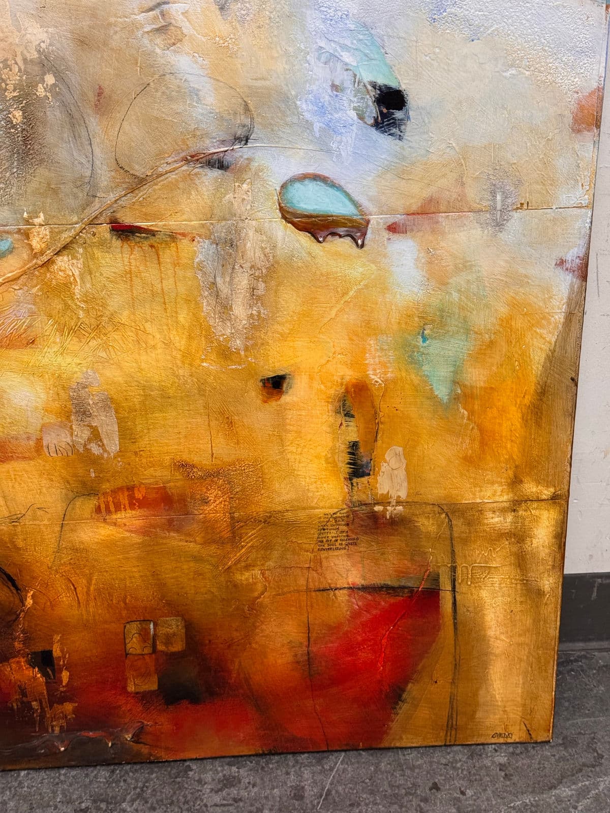 Circa 2014 Chris Henry "Shattering the Glass Ceiling" Mix Media - Thumbnail 9