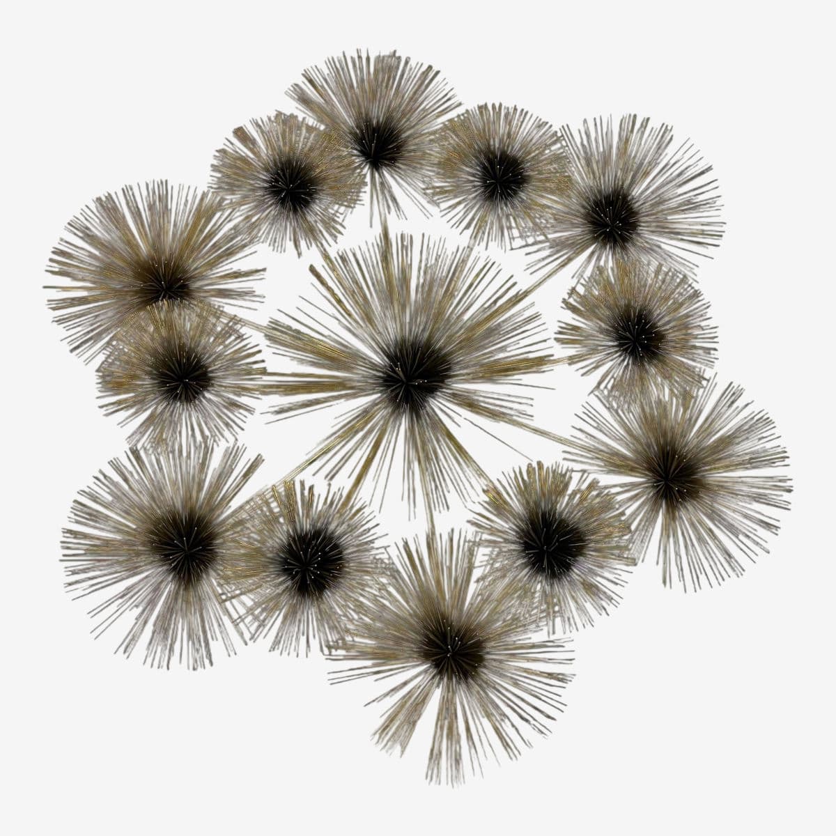 Curtis Jere Vintage Brass Sea Urchin/Dandelion Wall Sculpture - Image 1