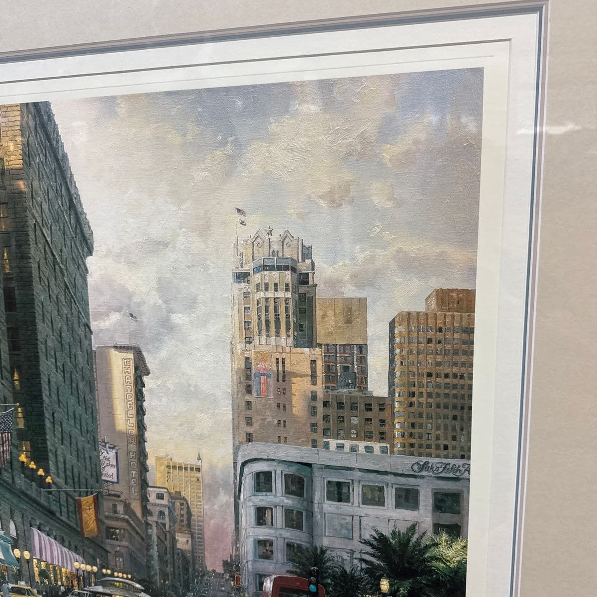 Circa 1990 Thomas Kinkade "San Francisco, Late Afternoon at Union Square", Signed - Thumbnail 8