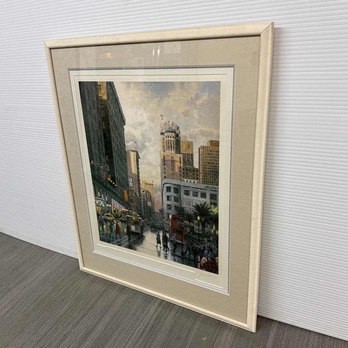 Circa 1990 Thomas Kinkade "San Francisco, Late Afternoon at Union Square", Signed - Thumbnail 3