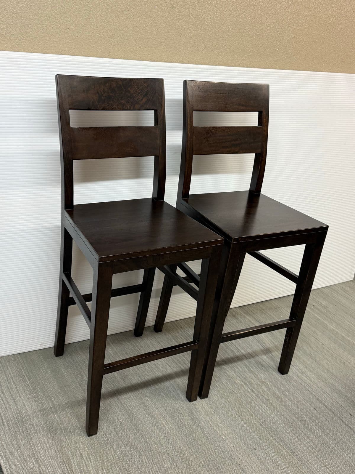 Crate & Barrel Basque Bar Stools, Pair - Thumbnail 4
