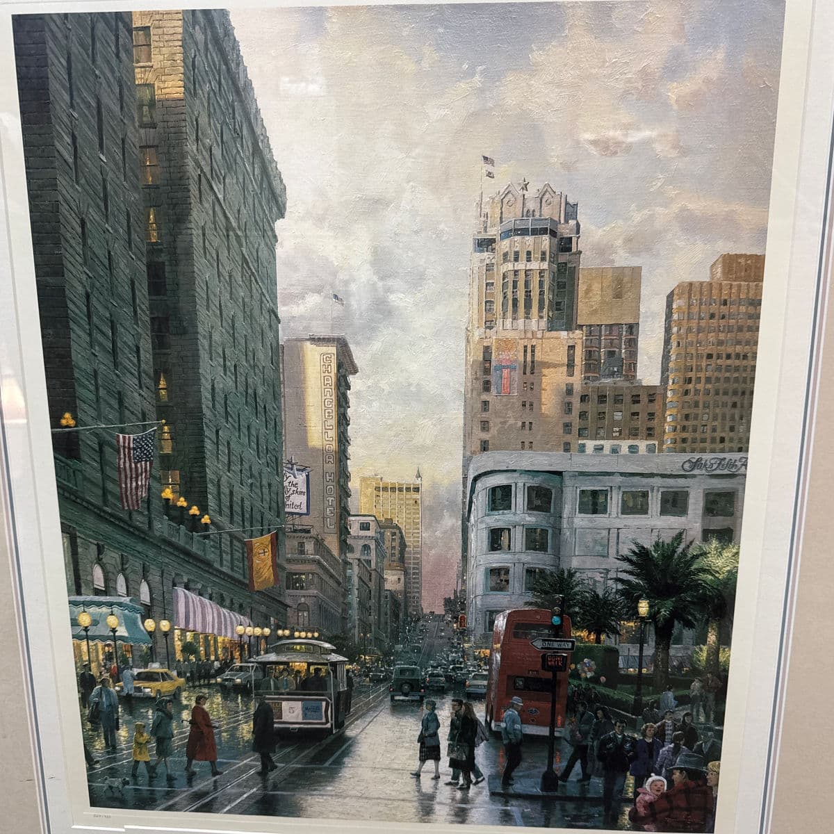 Circa 1990 Thomas Kinkade "San Francisco, Late Afternoon at Union Square", Signed - Thumbnail 11