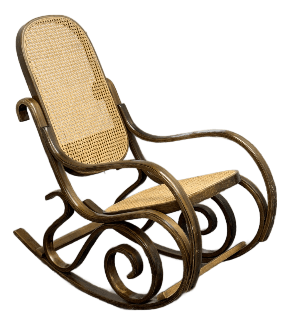 Vintage Thonet Style Bentwood Rocking Chair - Thumbnail 2