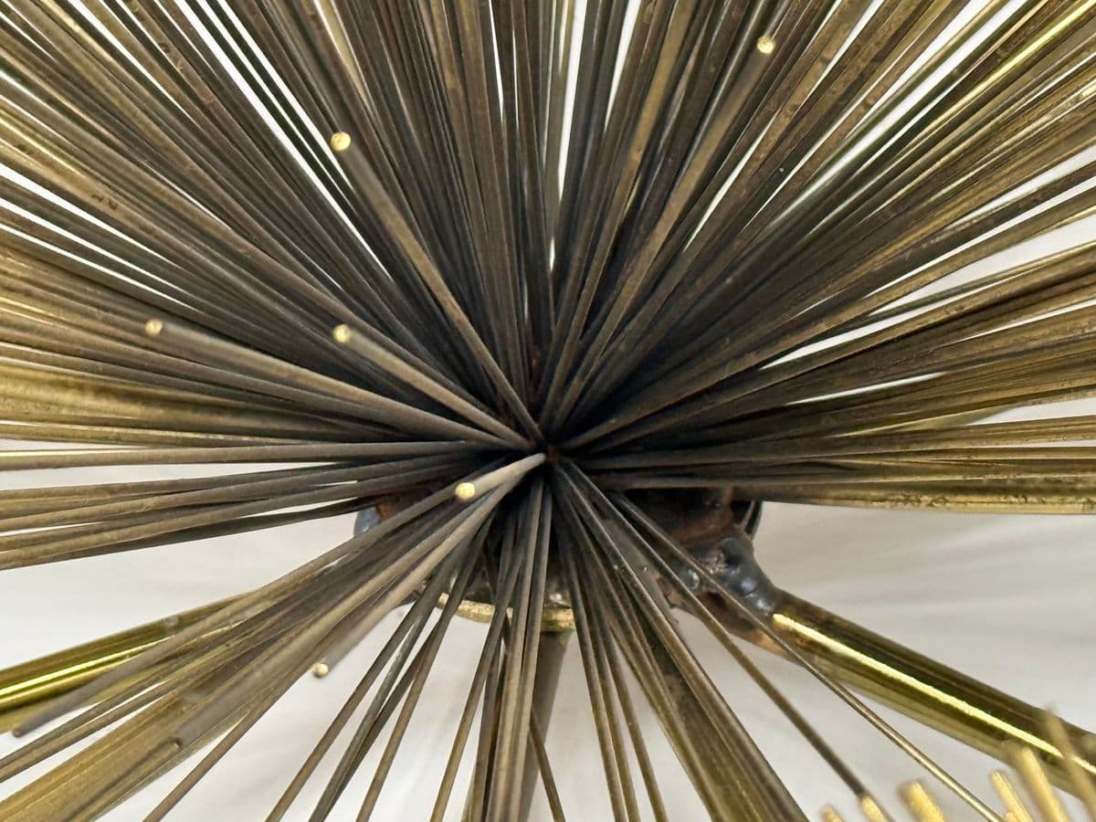 Curtis Jere Vintage Brass Sea Urchin/Dandelion Wall Sculpture - Thumbnail 10
