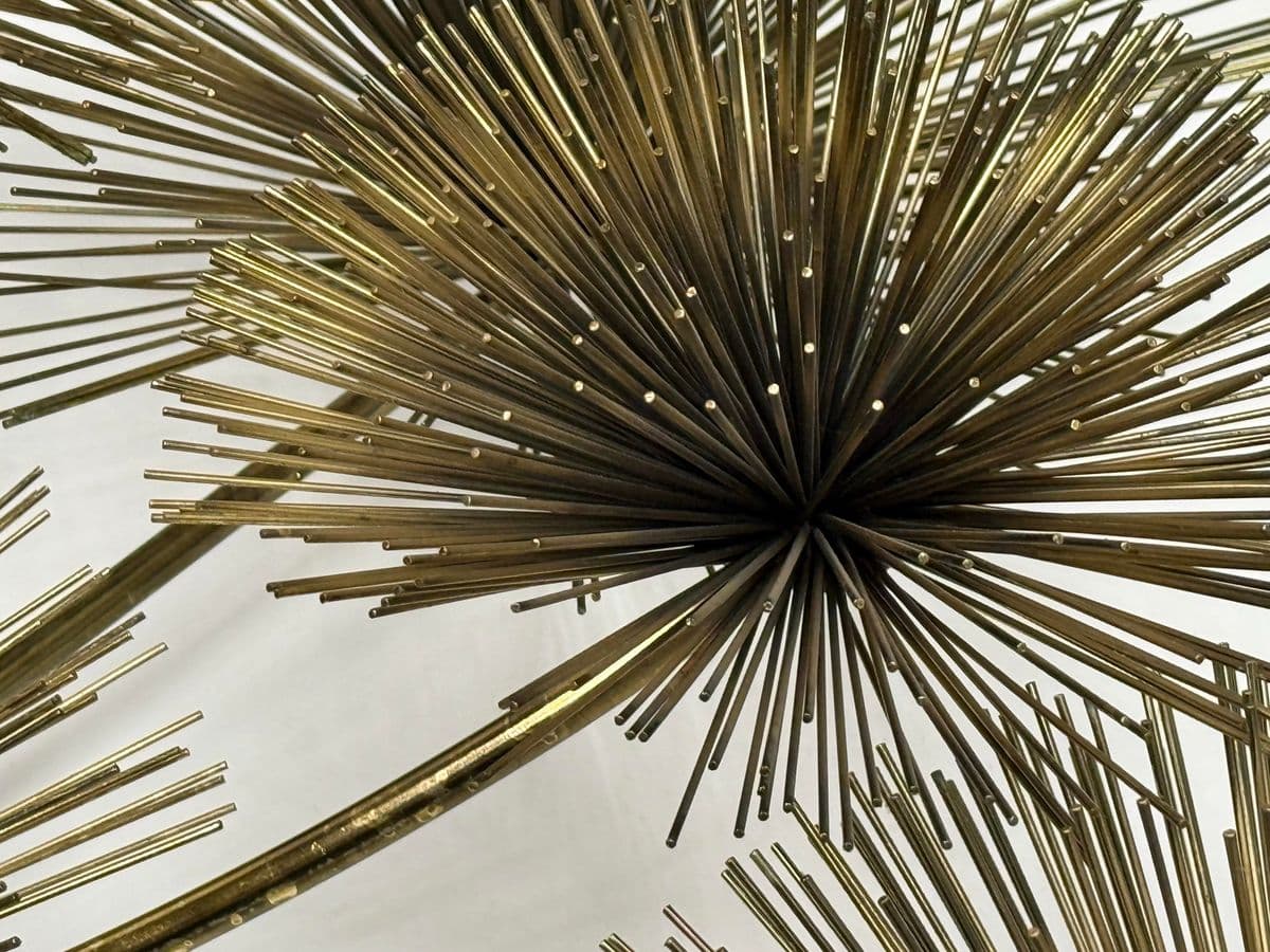 Curtis Jere Vintage Brass Sea Urchin/Dandelion Wall Sculpture - Thumbnail 9