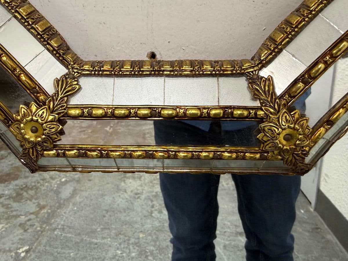 Vintage Spanish Hollywood Regency Wall Mirror - Thumbnail 7