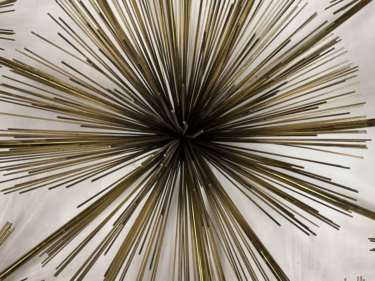 Curtis Jere Vintage Brass Sea Urchin/Dandelion Wall Sculpture - Thumbnail 5