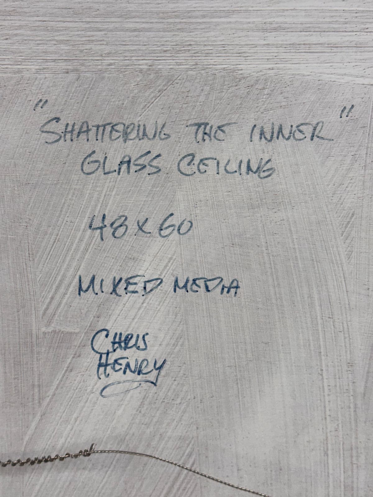 Circa 2014 Chris Henry "Shattering the Glass Ceiling" Mix Media - Thumbnail 13