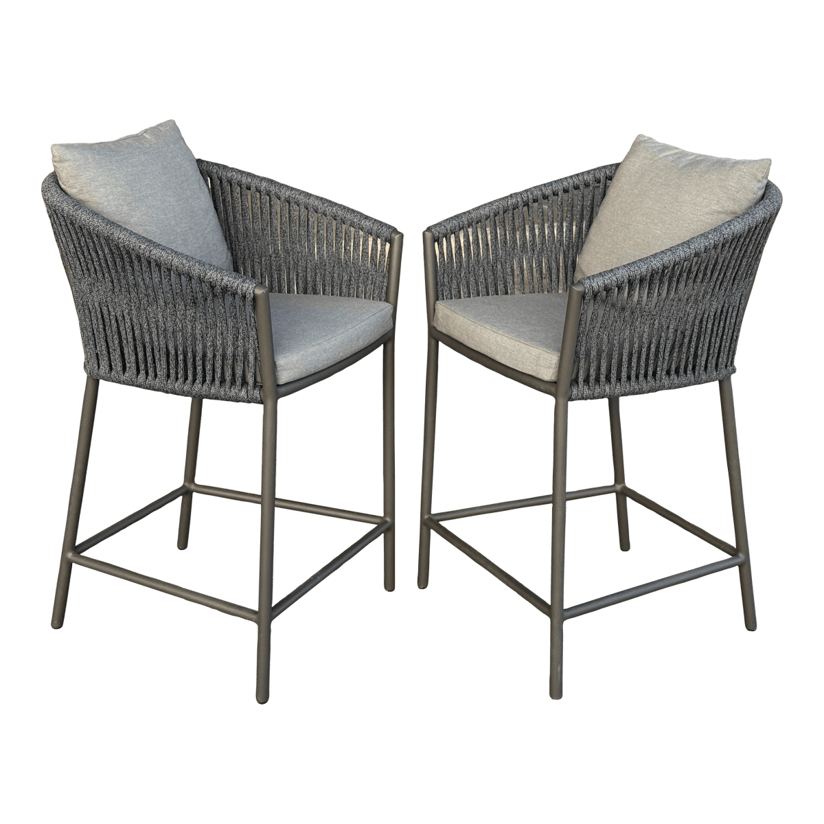 Four Hands Porto Outdoor Bar Stools, Pair - Thumbnail 2