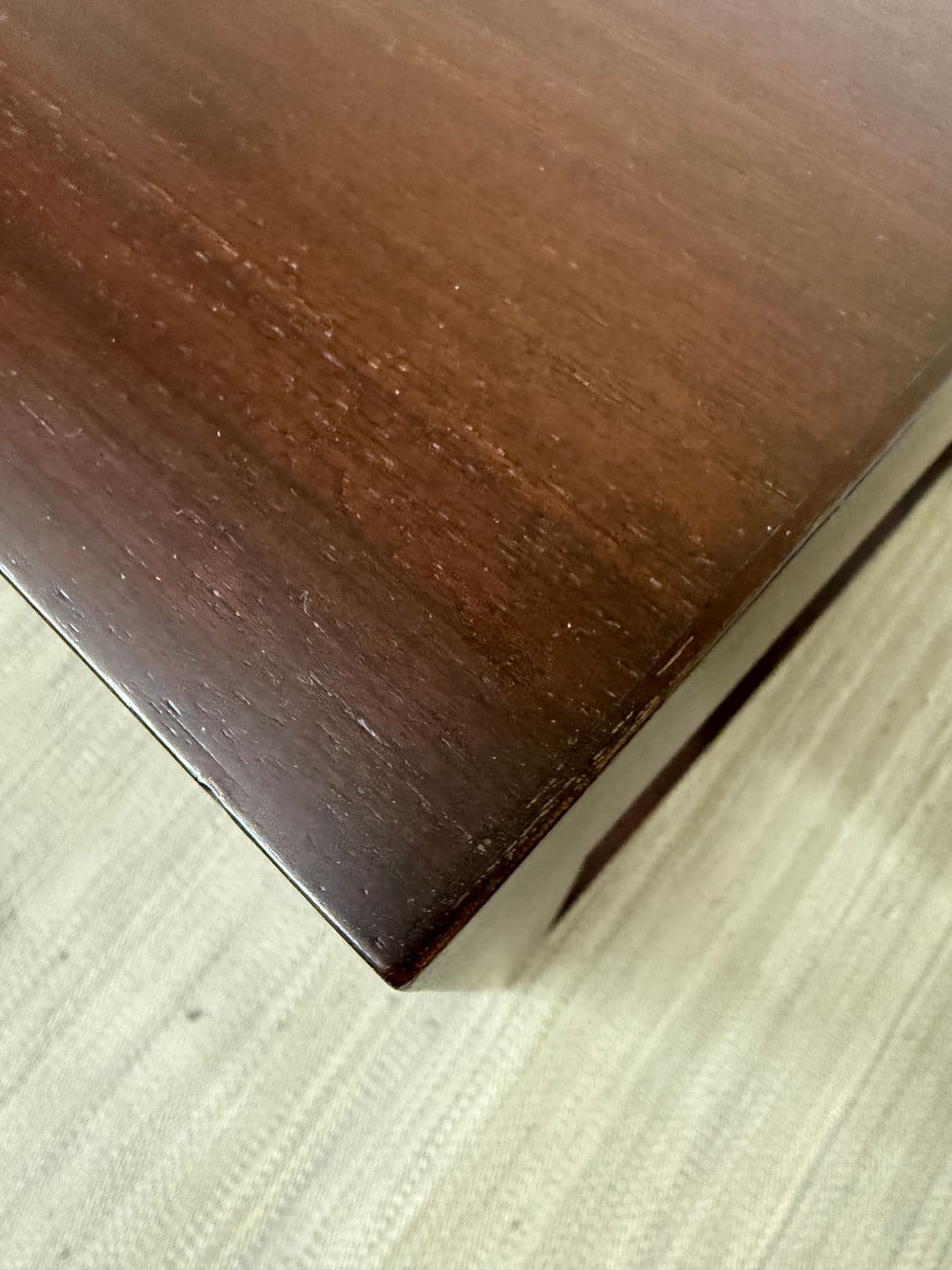 Contemporary Mahogany End Tables, Pair - Thumbnail 6