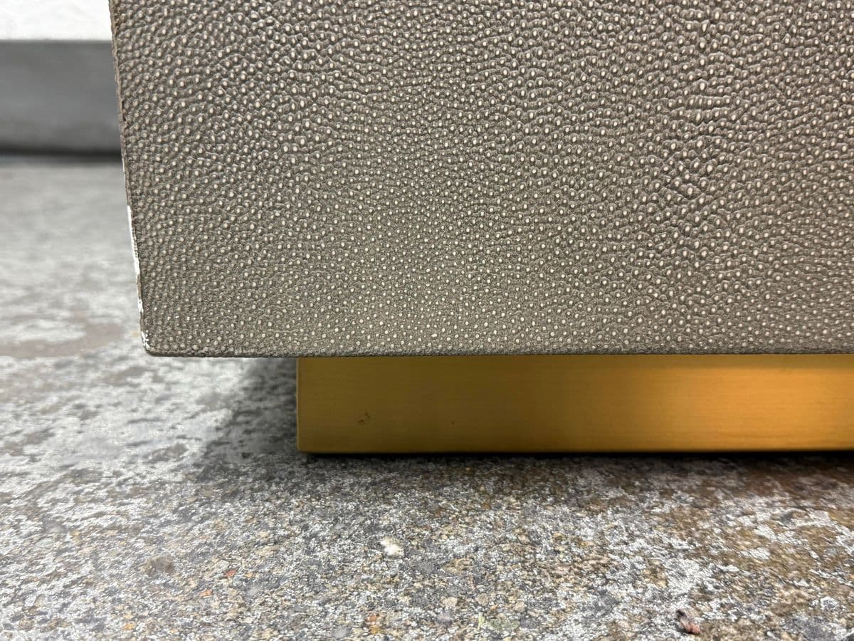 Restoration Hardware Gray Shagreen Plinth Side Tables, Pair - Thumbnail 9