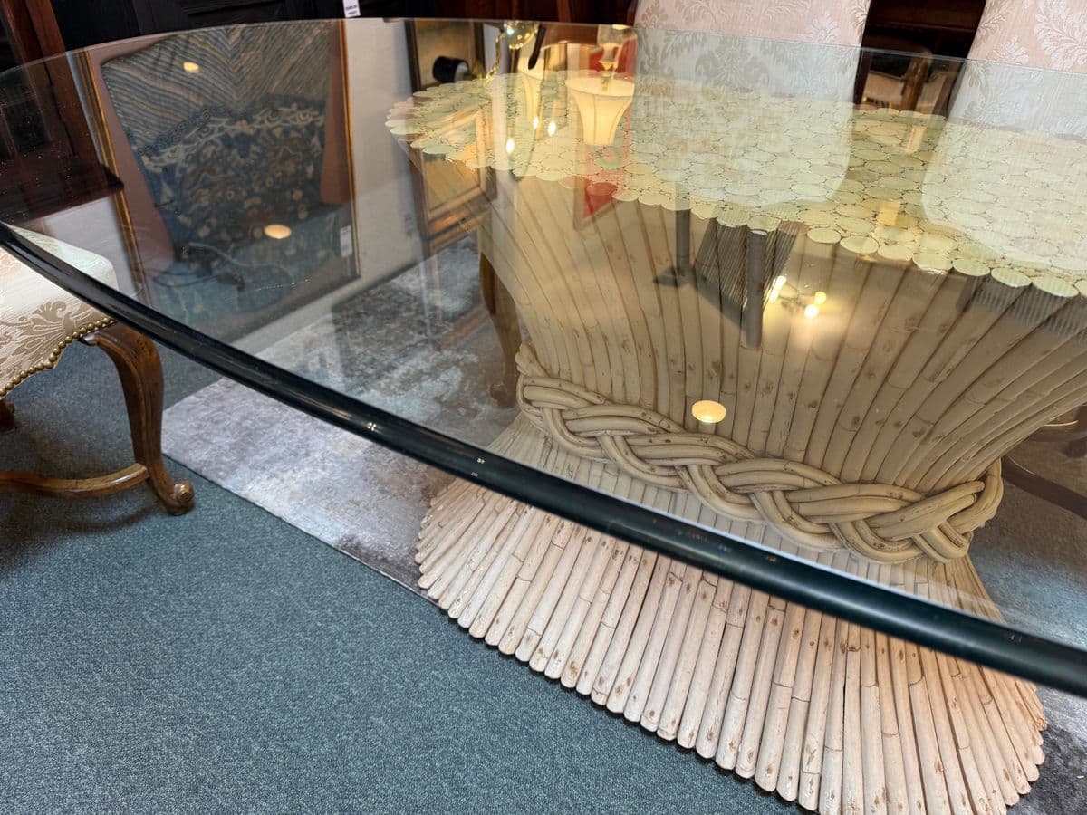 Circa 1960 McGuire Fine Furniture Sheaf of Wheat Dining Table - Thumbnail 5