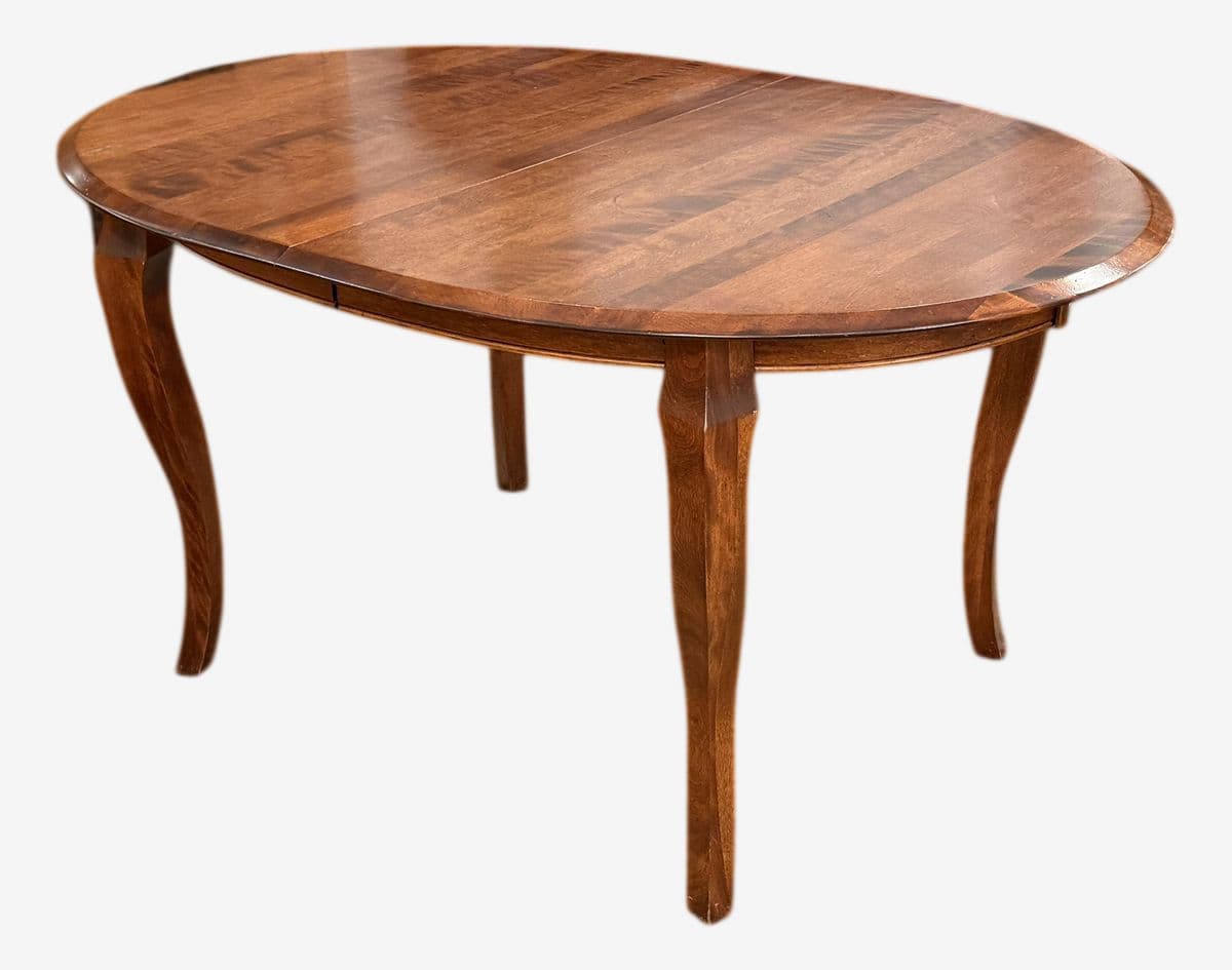 Traditional Queen Anne Style Oval Extension Dining Table - Image 1