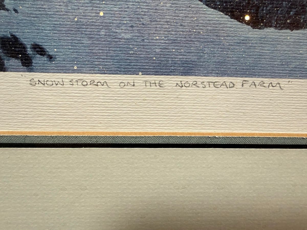 Circa 1989 L. M. Steadman Snowstorm on the Stead Farm Watercolor, Signed - Thumbnail 6