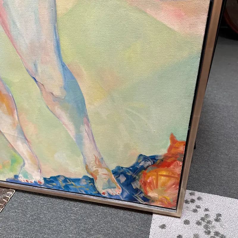 Circa 1978 Joanne Landis Beach Dancer Original Painting, Signed - Thumbnail 7