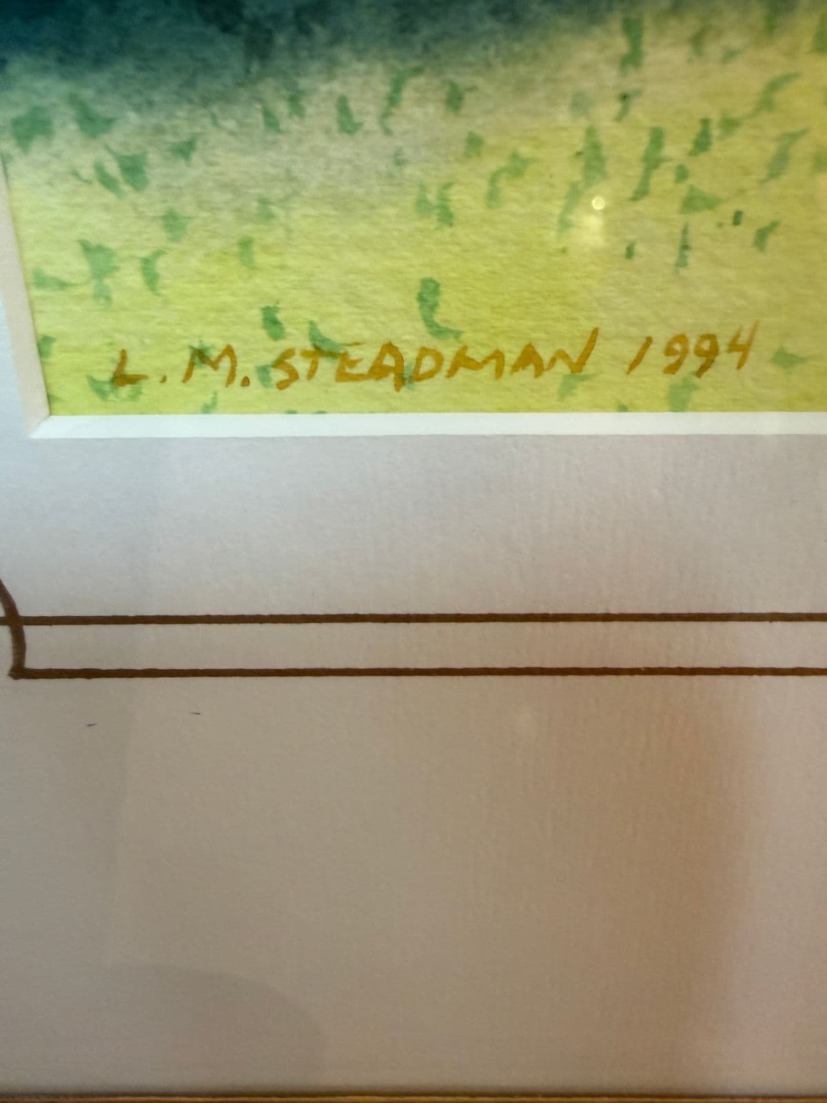 L. M. Steadman Spring Sun at Jim & Allisons Watercolor Painting, Framed - Thumbnail 4