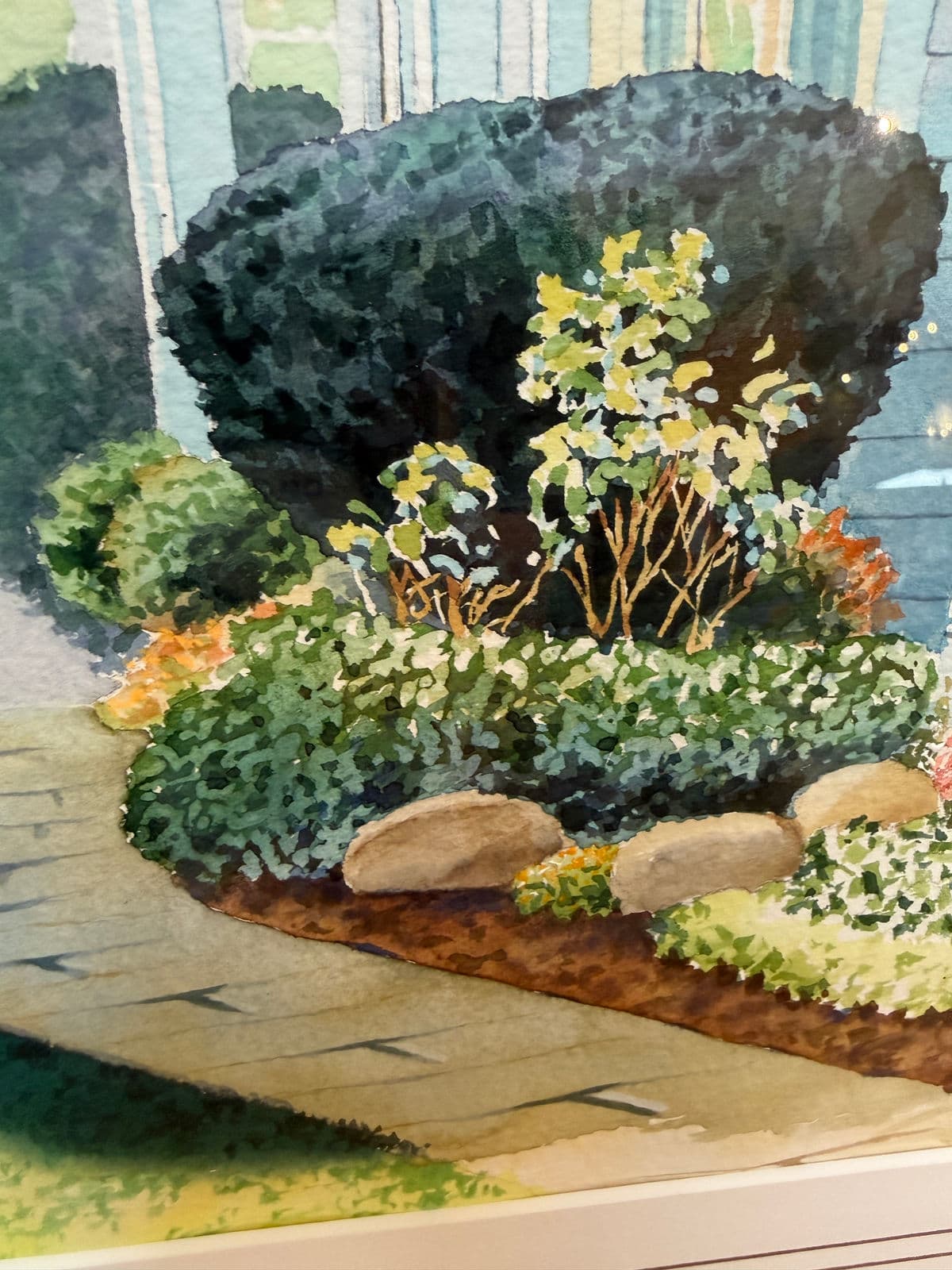 L. M. Steadman Spring Sun at Jim & Allisons Watercolor Painting, Framed - Thumbnail 12