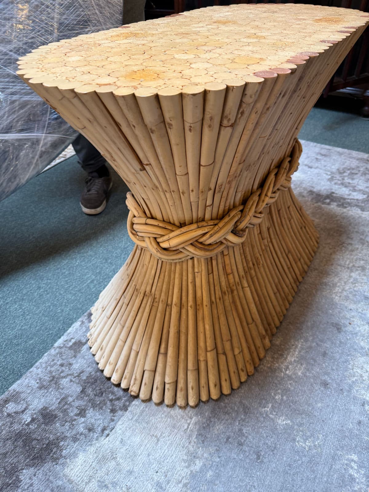 Circa 1960 McGuire Fine Furniture Sheaf of Wheat Dining Table - Thumbnail 13