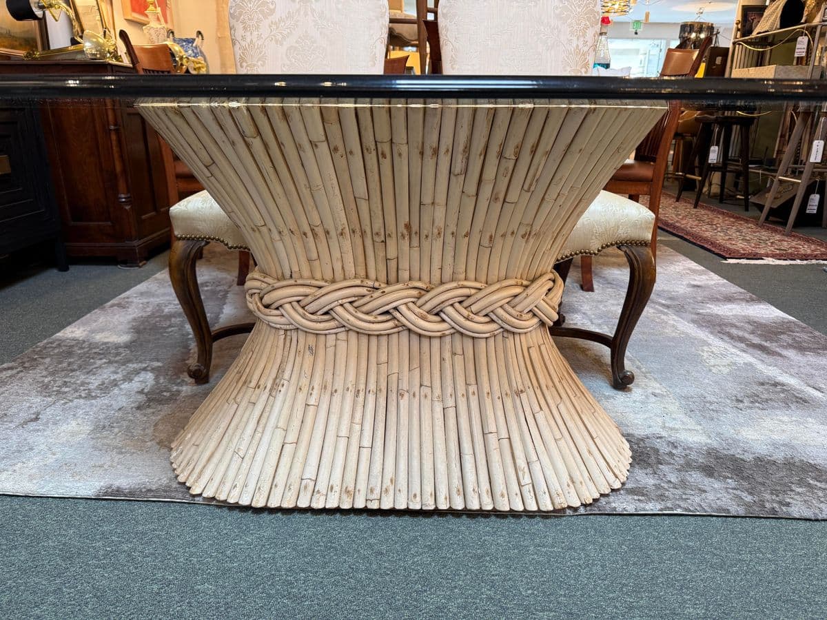 Circa 1960 McGuire Fine Furniture Sheaf of Wheat Dining Table - Thumbnail 9