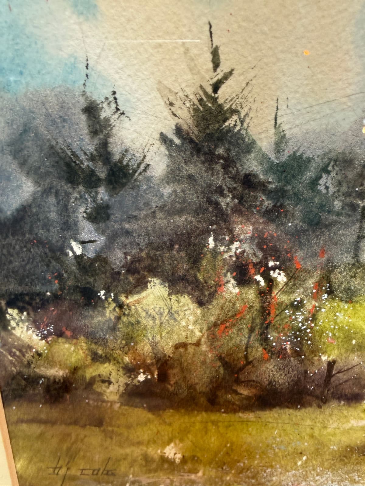 Original Watercolor Landscape Painting, Framed - Thumbnail 12