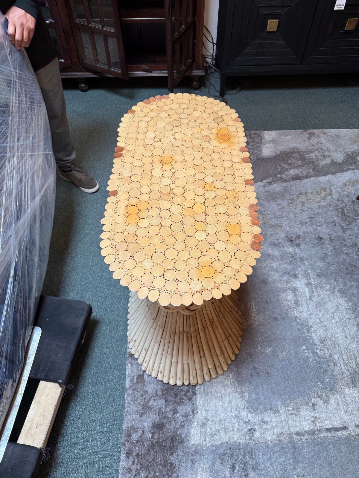 Circa 1960 McGuire Fine Furniture Sheaf of Wheat Dining Table - Thumbnail 11