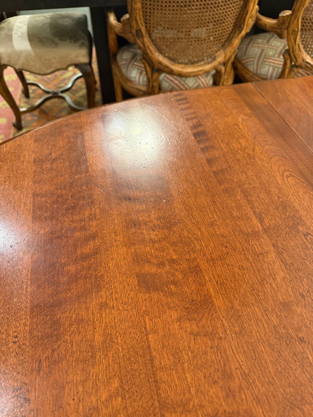 Traditional Queen Anne Style Oval Extension Dining Table - Thumbnail 9