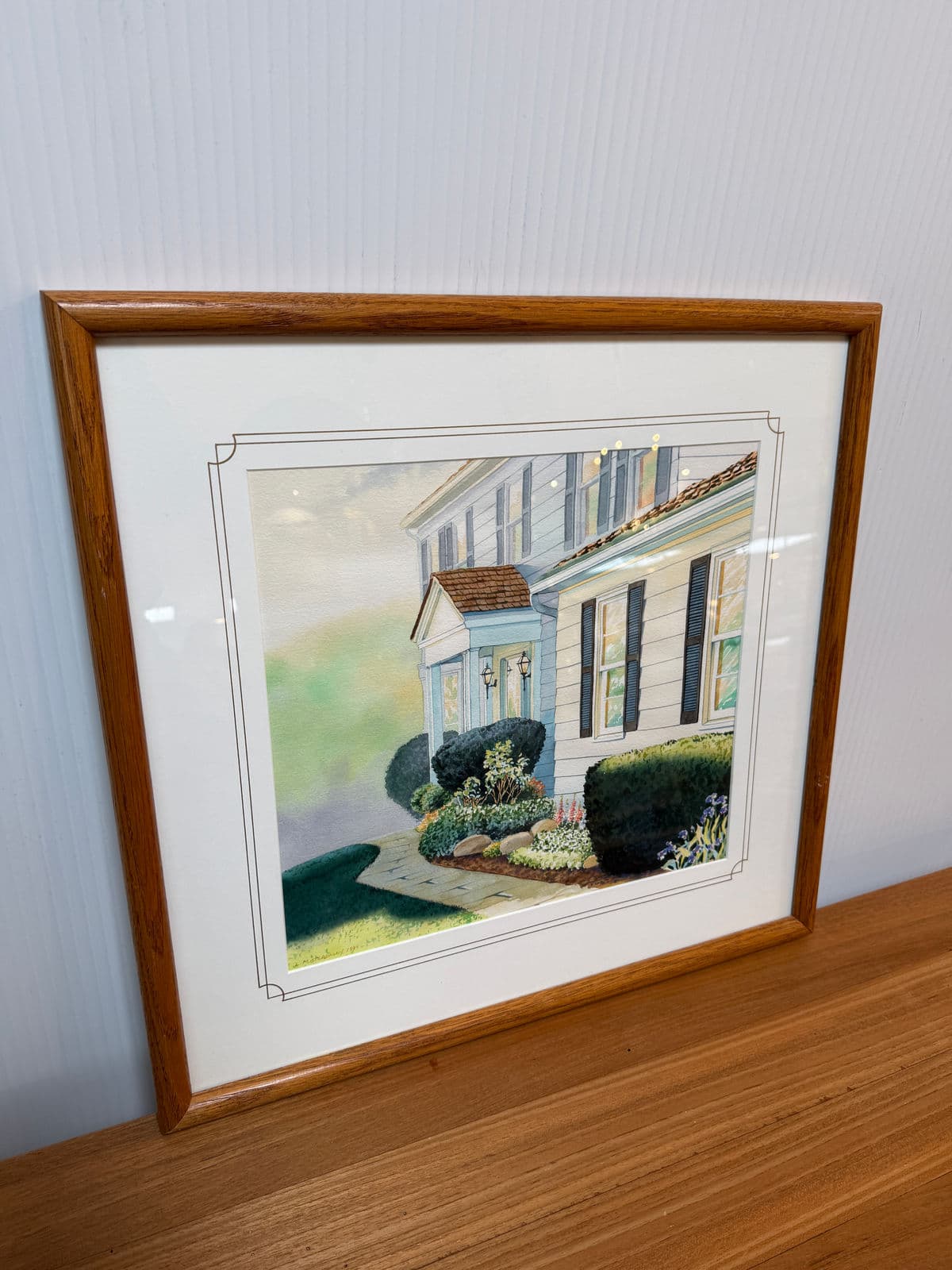 L. M. Steadman Spring Sun at Jim & Allisons Watercolor Painting, Framed - Thumbnail 3