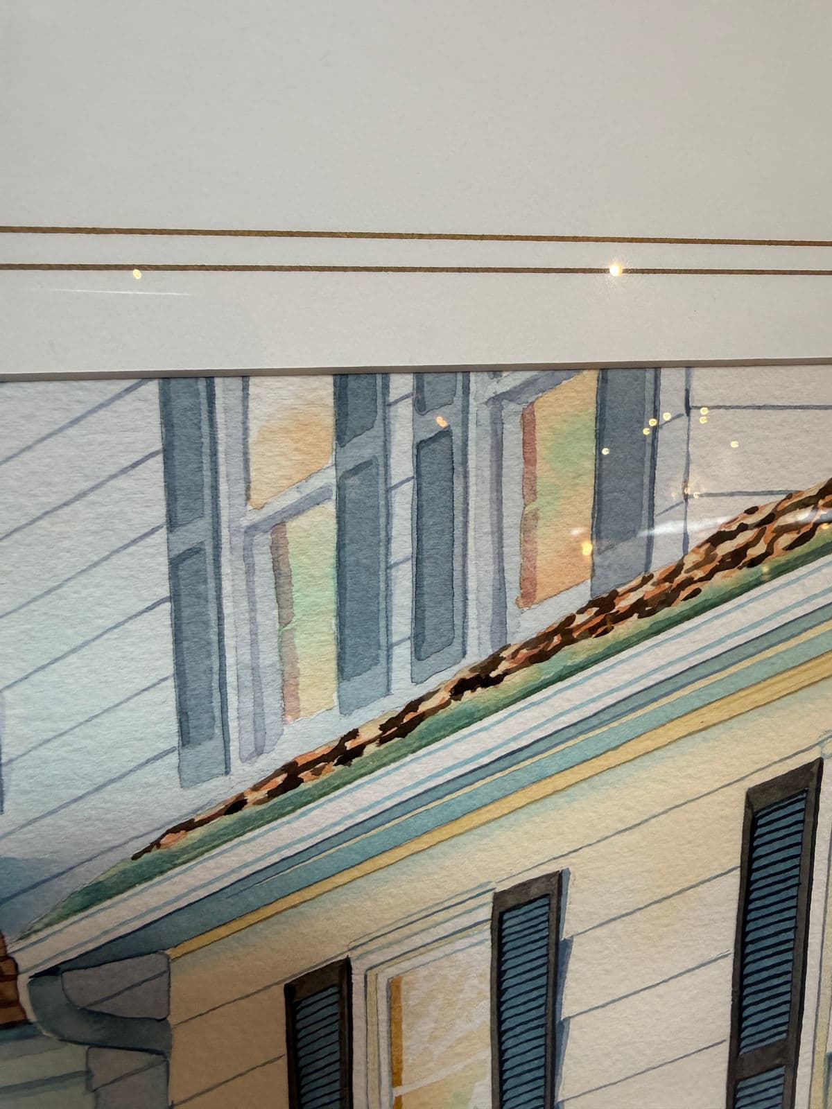 L. M. Steadman Spring Sun at Jim & Allisons Watercolor Painting, Framed - Thumbnail 7