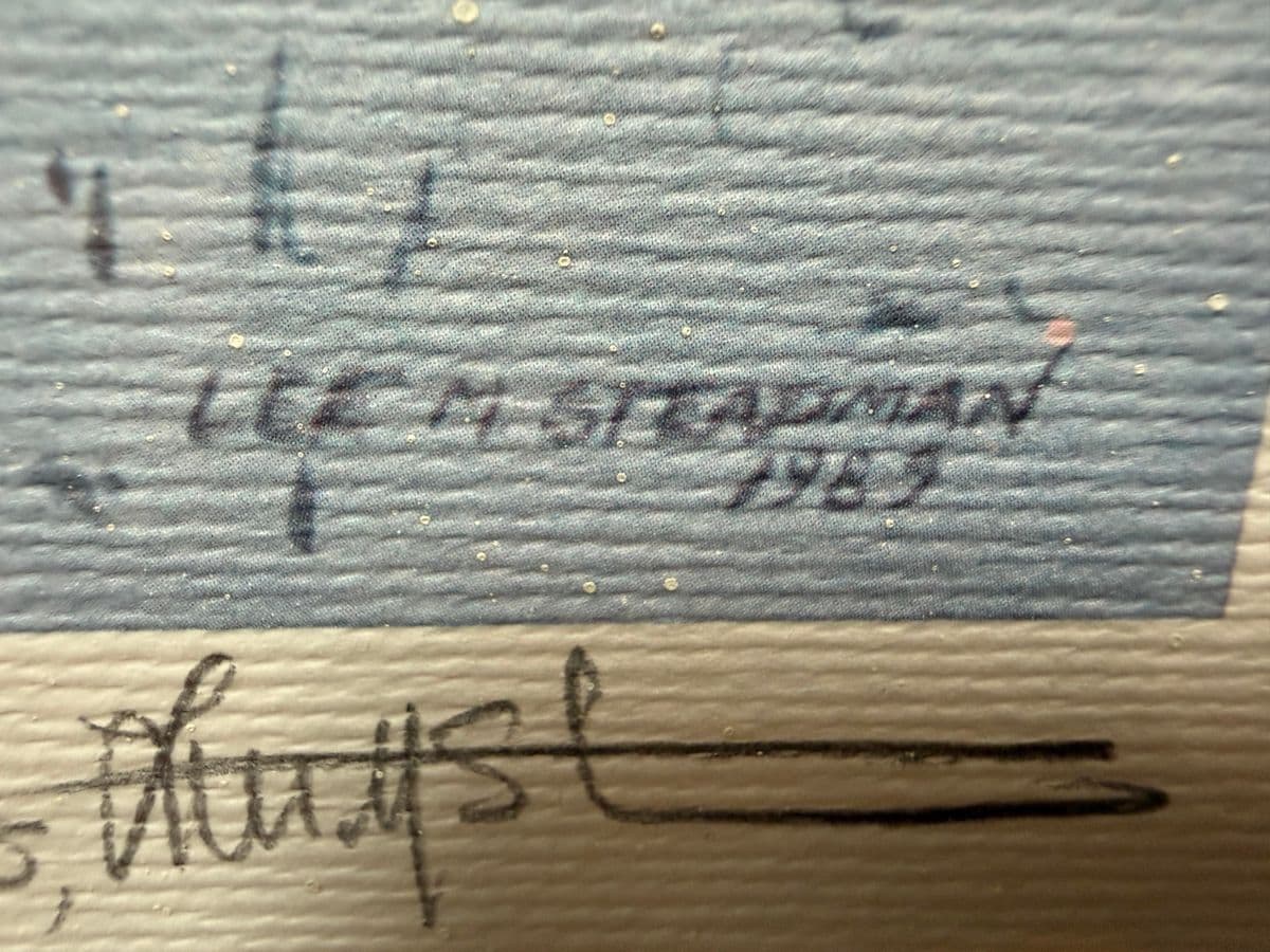 Circa 1989 L. M. Steadman Snowstorm on the Stead Farm Watercolor, Signed - Thumbnail 4