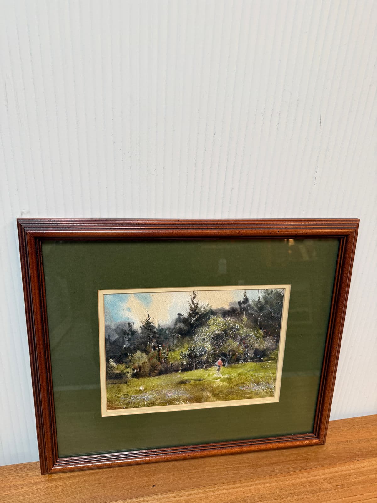 Original Watercolor Landscape Painting, Framed - Thumbnail 4