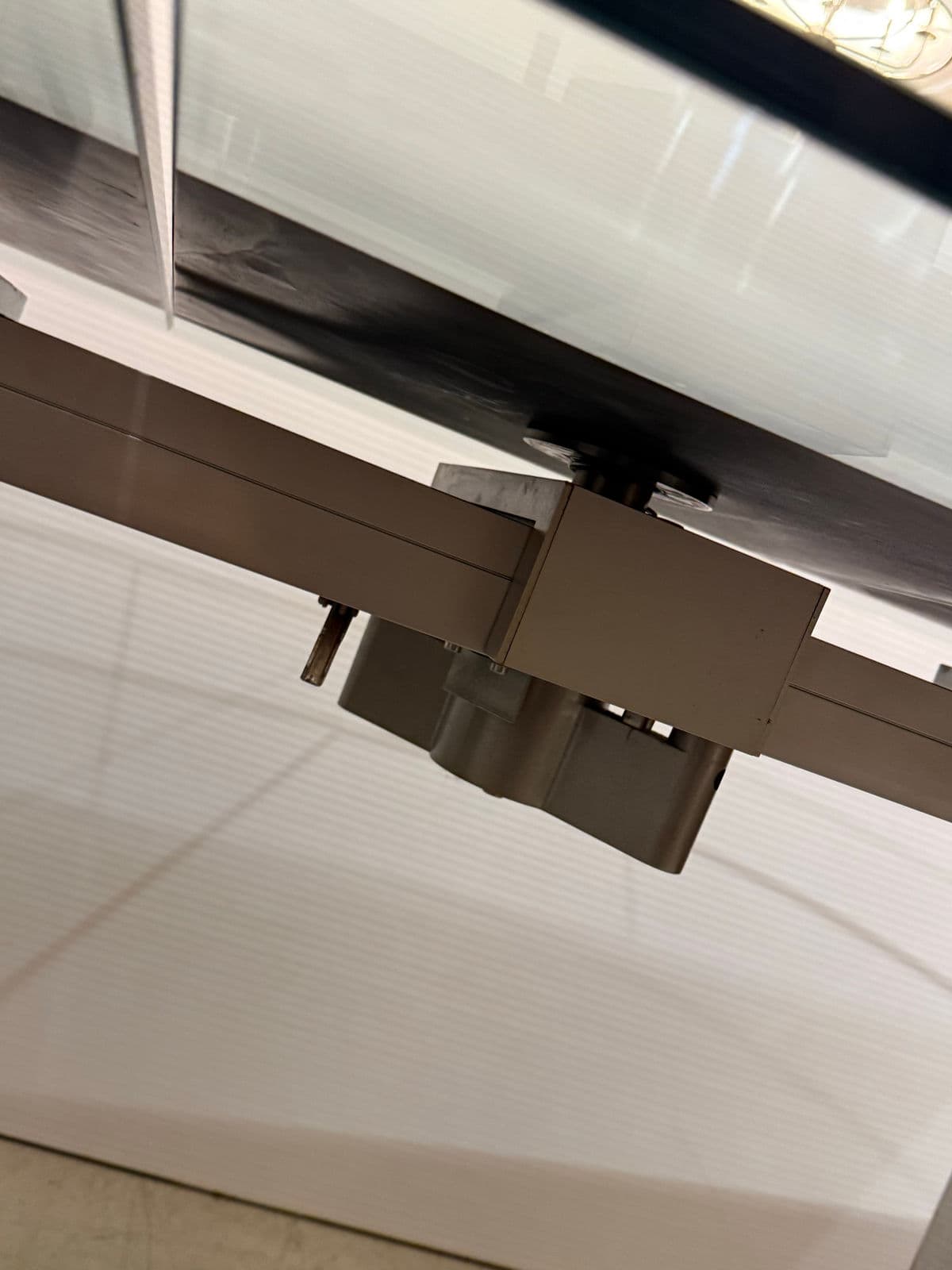 Modern Double Pedestal Extendable Glass Top Table - Thumbnail 4