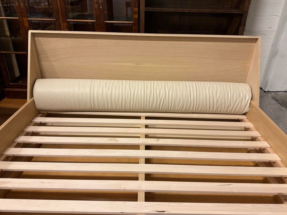 California King Bespoke Natural Oak Wood Platform Bed Frame - Thumbnail 7