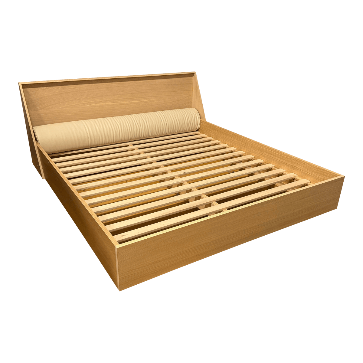 California King Bespoke Natural Oak Wood Platform Bed Frame - Thumbnail 2