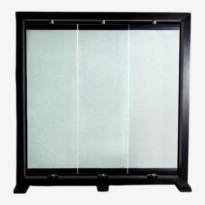 Diamond Sofa Paneled Glass + Wood Room Divider - Image 1