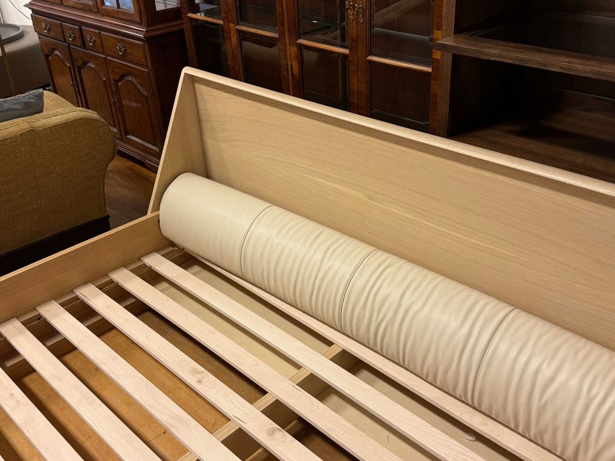 California King Bespoke Natural Oak Wood Platform Bed Frame - Thumbnail 12