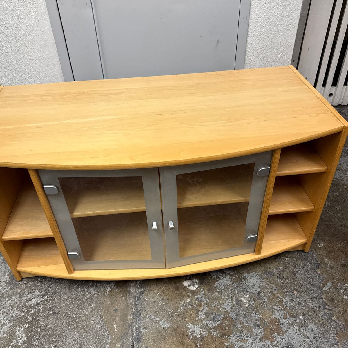 Maple Wood Veneer Media Cabinet - Thumbnail 13