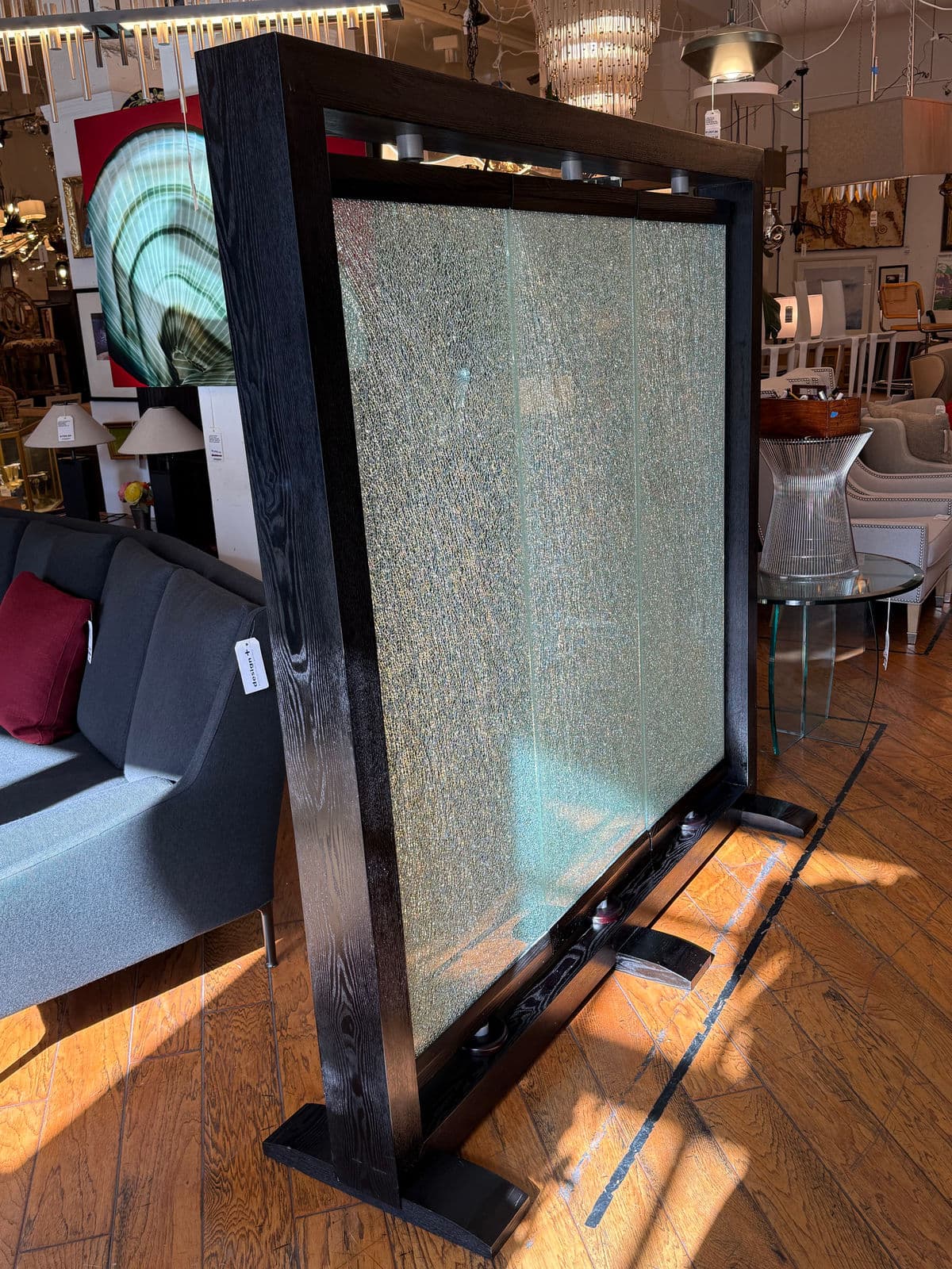 Diamond Sofa Paneled Glass + Wood Room Divider - Thumbnail 5