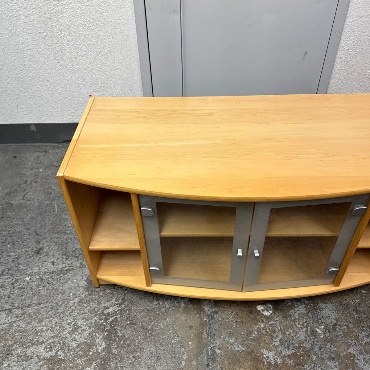 Maple Wood Veneer Media Cabinet - Thumbnail 12