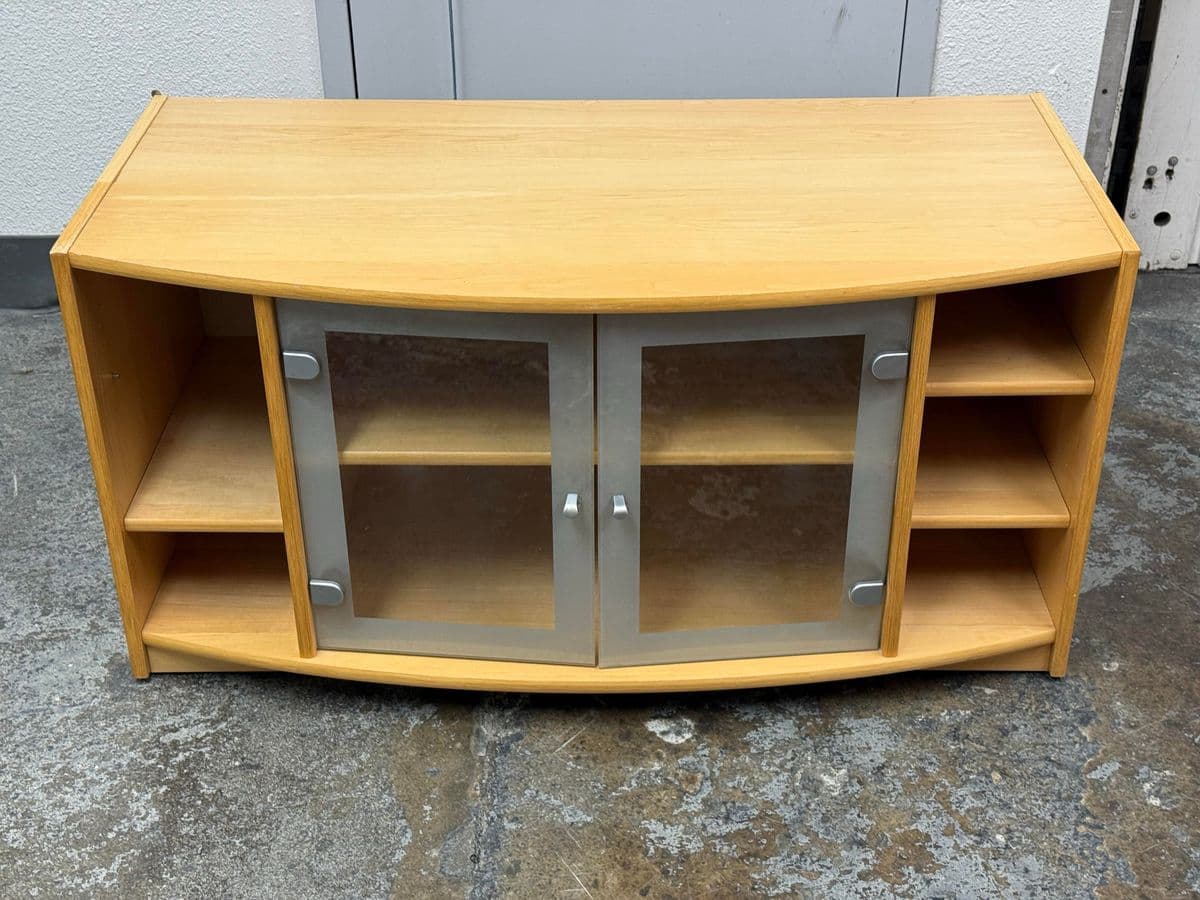 Maple Wood Veneer Media Cabinet - Thumbnail 9