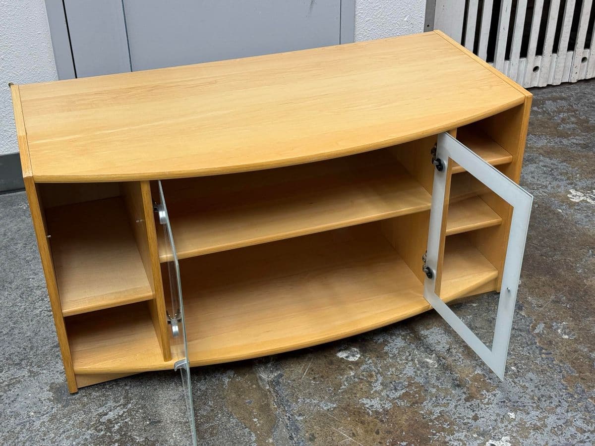 Maple Wood Veneer Media Cabinet - Thumbnail 10