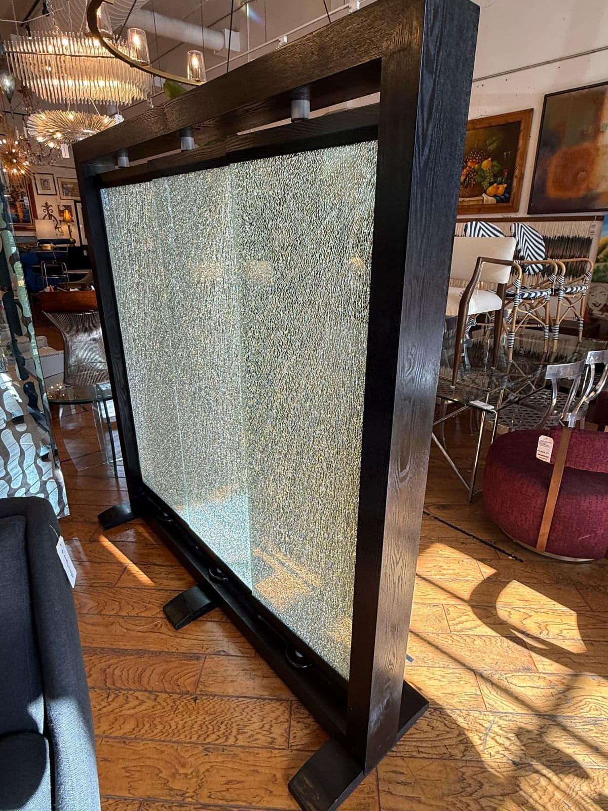 Diamond Sofa Paneled Glass + Wood Room Divider - Thumbnail 9