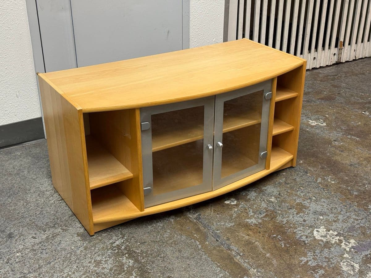 Maple Wood Veneer Media Cabinet - Thumbnail 11