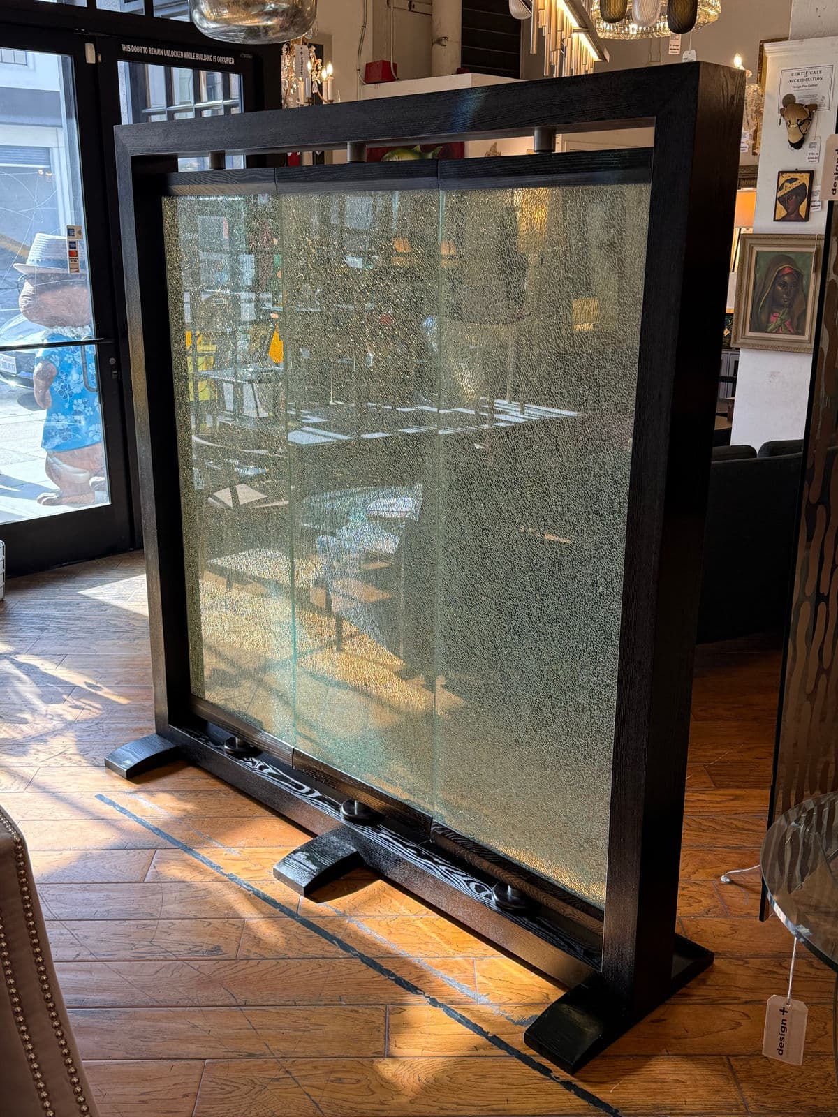 Diamond Sofa Paneled Glass + Wood Room Divider - Thumbnail 10