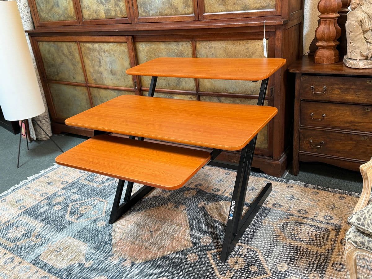 Quik Lok Studio Triple-Shelf Workstation Desk - Thumbnail 4