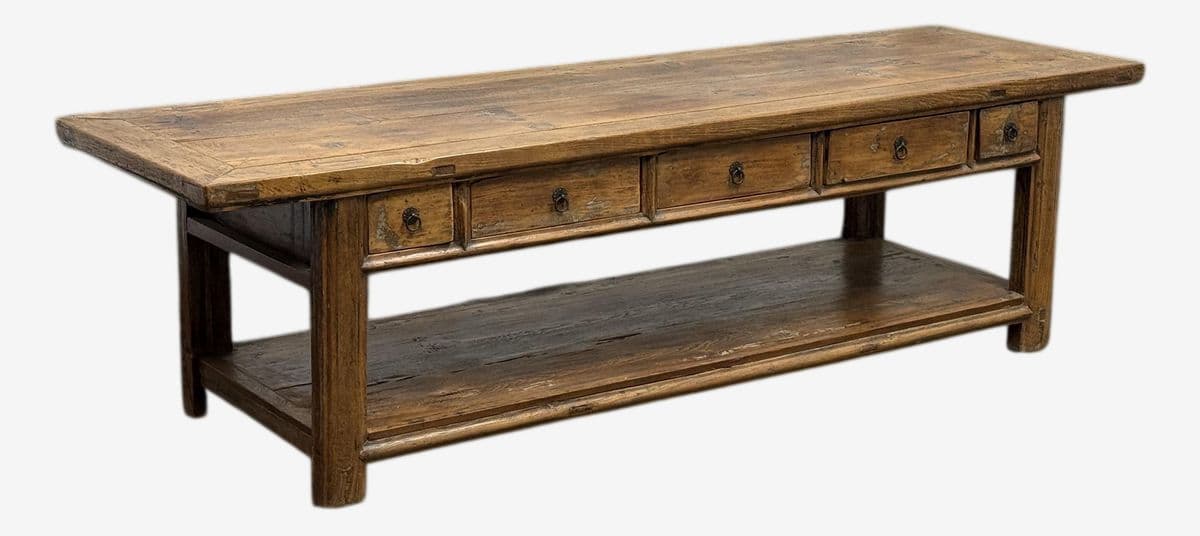 Antique Chinese Altar Table + Drawers - Image 1