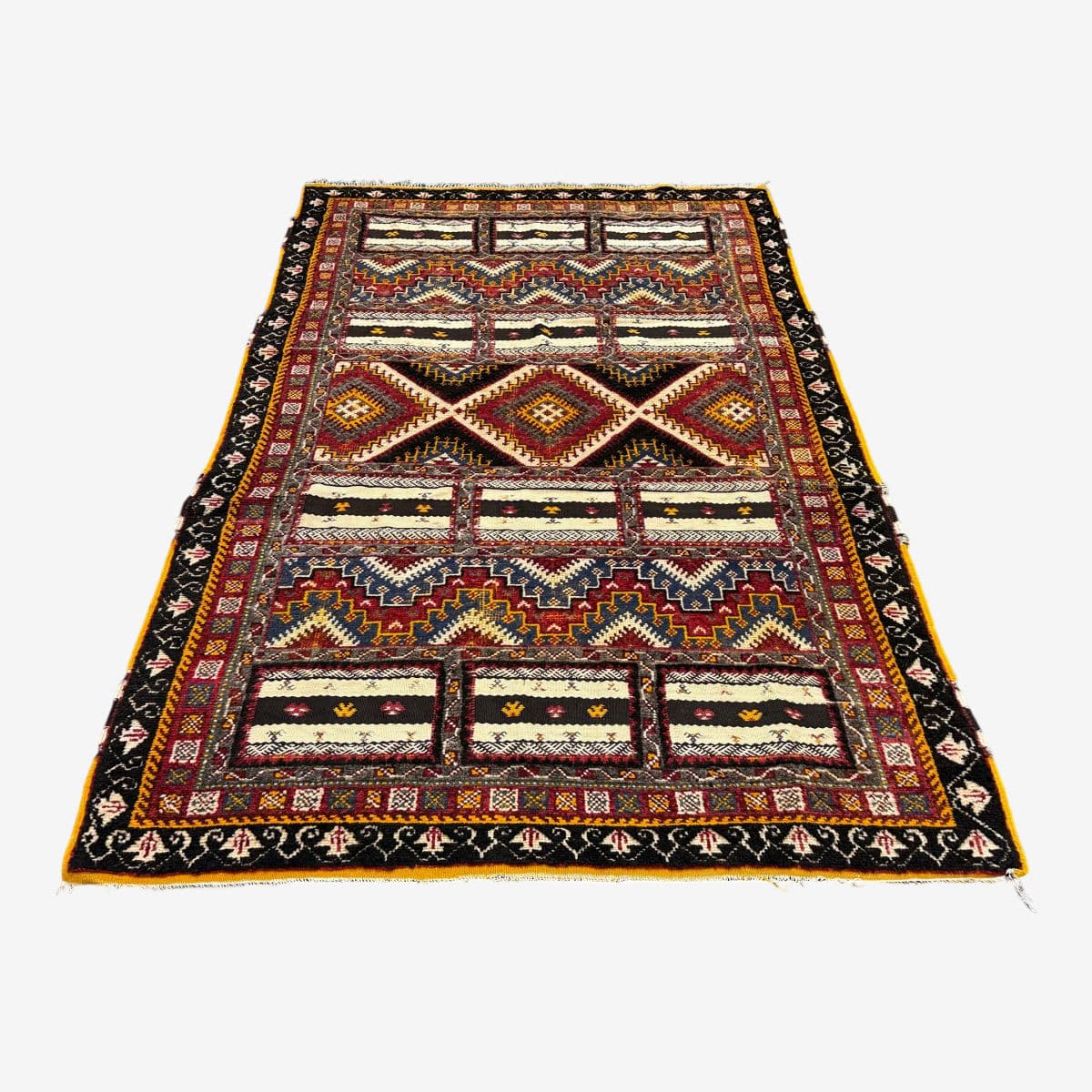 5ft 5in X 9ft Taznakht Berber Flat Weave Area Rug - Image 1