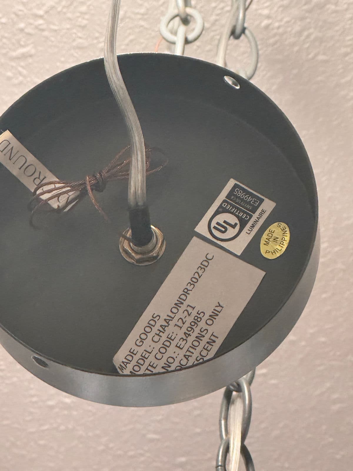 Made Goods Alondra Chandelier, Dark Charcoal - Thumbnail 6