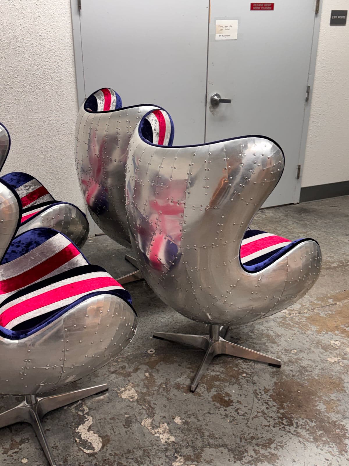 Acme Furniture Brancaster British Flag Egg Chairs, Set of Four - Thumbnail 5