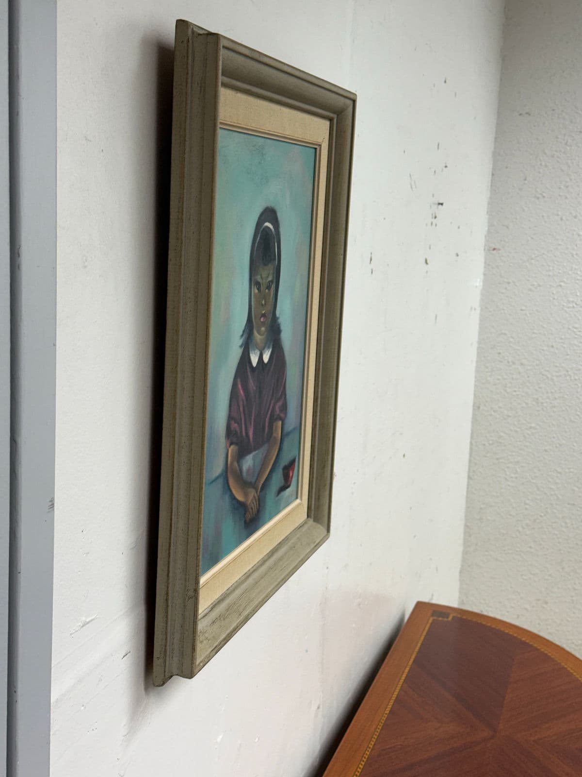 Late 20th Century J.Lamm Female Portrait Oil Painting, Framed - Thumbnail 6